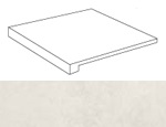 Плитка для ступеней Atlas Concord Италия Dwell A1K2 Off White Scalino Angolare SX 33х33см 0,109кв.м. неполированная