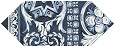 Декор KERAMA MARAZZI Алмаш HGD\A513\35000 2 синий 34х14см 0,48кв.м.
