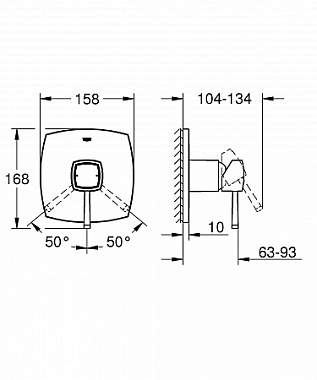 Смеситель для душа GROHE Grandera 24067IG0 золото/хром