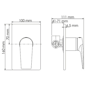 Гигиенический душ WASSERKRAFT Wiese А84095 чёрный