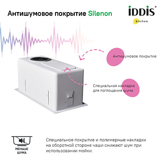 Мойка кухонная IDDIS Edifice EDI21G0i77 21х44см графитовый