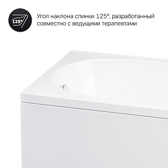 Ванна акриловая AM-PM Spirit W72A-170-075W-A2 170х75см встраиваемая