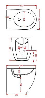 Биде напольное ArtCeram FILE 2.0 FLB002 03 00