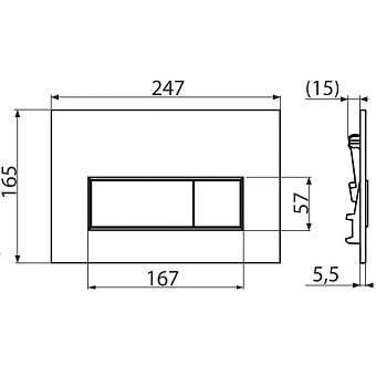 Панель смыва Alcaplast M578 чёрный