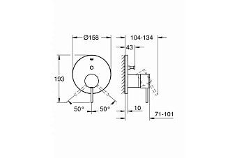 Смеситель для ванны GROHE Atrio New 24066003 хром