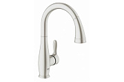 Смеситель для кухни GROHE Parkfield 30215DC1 выдвижной излив сталь