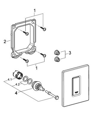 Панель смыва GROHE Skate Cosmopolitan 38784P00 серый
