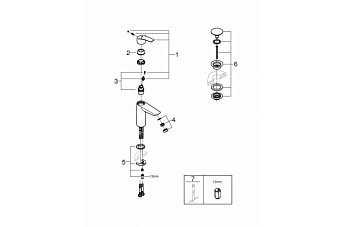 Смеситель для раковины GROHE Eurosmart 23923003 хром
