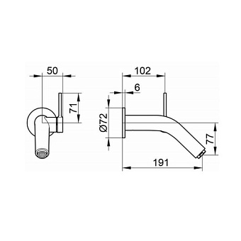 Смеситель для раковины Keuco Plan S 52916010101 хром