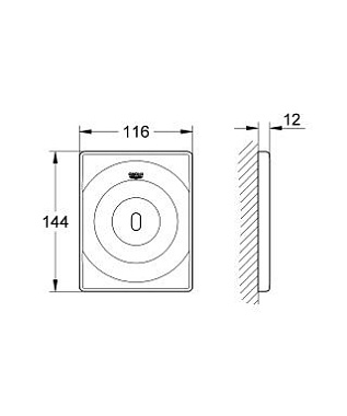 Панель смыва GROHE Tectron Surf 37336001 серый
