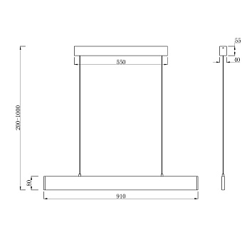 Светильник подвесной Maytoni Step P010PL-L23G3K 23Вт LED