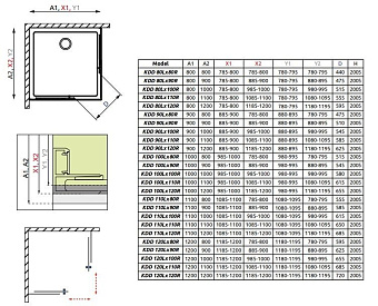 Душевая дверь RADAWAY Idea 387061-54-01L 200,5х80см стекло прозрачное