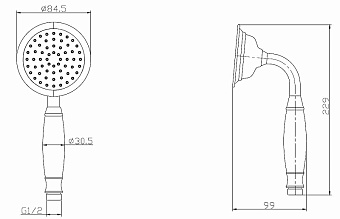 Ручной душ ESKO SSP950Br матовая бронза