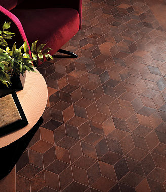 Керамическая мозаика Atlas Concord Италия Blaze A0UM Corten Mosaico Esagono Lapp 30х35см 0,42кв.м.