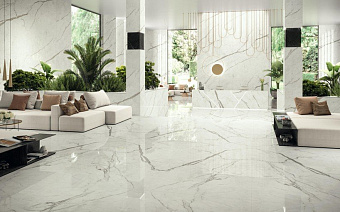 Настенная плитка Atlas Concord Италия Marvel Shine A3ZU Statuario Supremo Shiny 80х40см 1,28кв.м. глянцевая