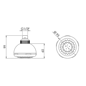 Верхний душ Cisal Shower DS01604021 хром