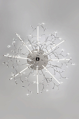 Люстра хрустальная Eurosvet Claudia 90036/8 хром 60Вт 8 лампочек LED