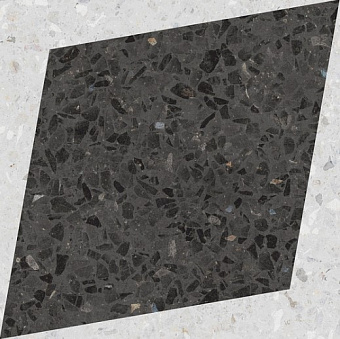 Матовый керамогранит WOW Drops 108807 Natural Rhombus Decor Graphite 18,5х18,5см 0,413кв.м.