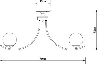 Люстра потолочная Arte Lamp SCARLETT A2715PL-8AB 60Вт 8 лампочек E27