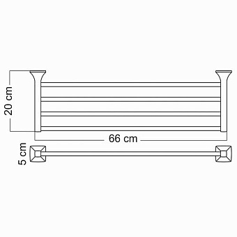 Полотенцедержатель WASSERKRAFT Wern K-2500 K-2511 хром 66см