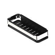 Полка в ванную прямоугольная IDDIS Optima Home SHE13SBi44 1-ярусная 30х12,8см чёрный