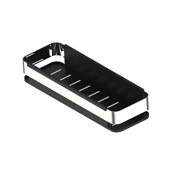 Полка в ванную прямоугольная IDDIS Optima Home SHE13SBi44 1-ярусная 30х12,8см чёрный