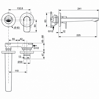 Смеситель для раковины IDEAL STANDARD Connect Air A7009AA хром