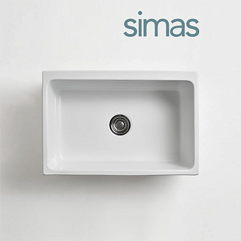 Мойка кухонная SIMAS Top E Lavabi D'Arredo Q500bi 75х50см белый