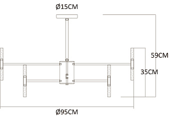 Люстра потолочная Arte Lamp RAMONA A7410PL-40PB 3Вт 40 лампочек G4