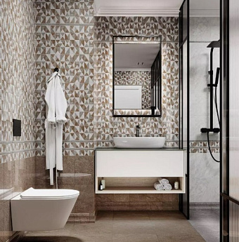Бордюр KERAMA MARAZZI Каприччо PFE042 коричневый глянцевый 2х20см 0,128кв.м.