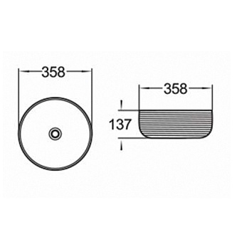 Раковина накладная Comforty 102 36х36см