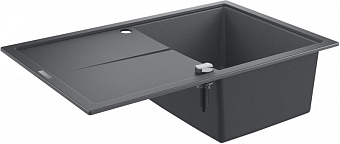 Мойка кухонная GROHE K400 31639AT0 78х50см серый гранит