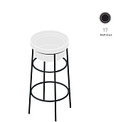 Консоль под раковину ArtCeram Fuori Scala ACA054 17+TFL032 05 чёрный