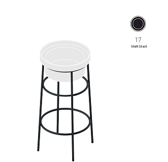 Консоль под раковину ArtCeram Fuori Scala ACA054 17+TFL032 05 чёрный