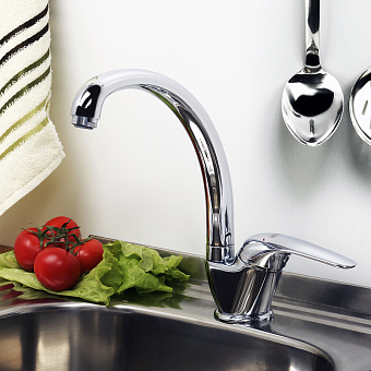 Смеситель для кухни WASSERKRAFT Rossel 2807 поворотный излив хром