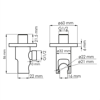 Шланговое подключение WASSERKRAFT A112 тёмная бронза