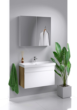 Тумба с раковиной AQWELLA Smart SRT0108DB 38х80х51см