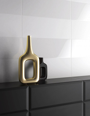 Настенная плитка KERAMA MARAZZI Вилланелла 15076 чёрный грань 15х40см 1,08кв.м. глянцевая
