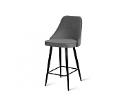Барный стул AERO 43х49х97см велюр/сталь Dark Grey