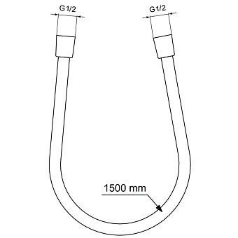 Душевой шланг IDEAL STANDARD BE150AA 150см chrome