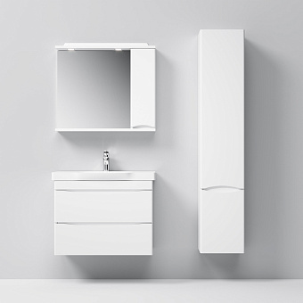 Шкаф зеркальный AM-PM Like M80MPR0801WG 15х80х78см с подсветкой