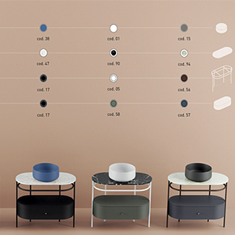 Консоль под раковину ArtCeram Flair 4.0 ACA068 17 nero matt