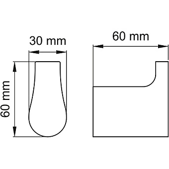 Крючок WASSERKRAFT Glan K-5123 K-5123 чёрный (глянцевый)