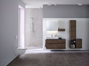 Шкаф зеркальный GEBERIT Smyle Square 500.273.00.1 18х60х67,5см с подсветкой