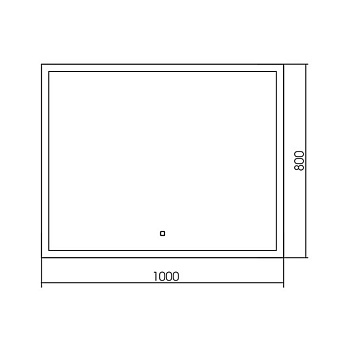 Зеркало Azario Гуверт-4 LED-00002294 80х100см с подсветкой