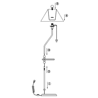 Торшер Maytoni Bouquet ARM023-FL-01-S 40Вт E27