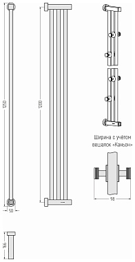 Полотенцесушитель СУНЕРЖА 00-0834-1200 хром