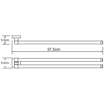 Полотенцедержатель WASSERKRAFT Dill K-3900 K-3931 хром 35см