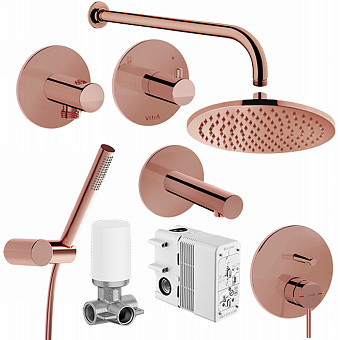 Душевая система VITRA Origin A49285EXP медь