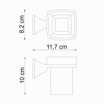 Стакан в ванную WASSERKRAFT Wern K-2500 K-2528 хром